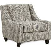 Accent Chair in Local Color Steel Stripe Fabric